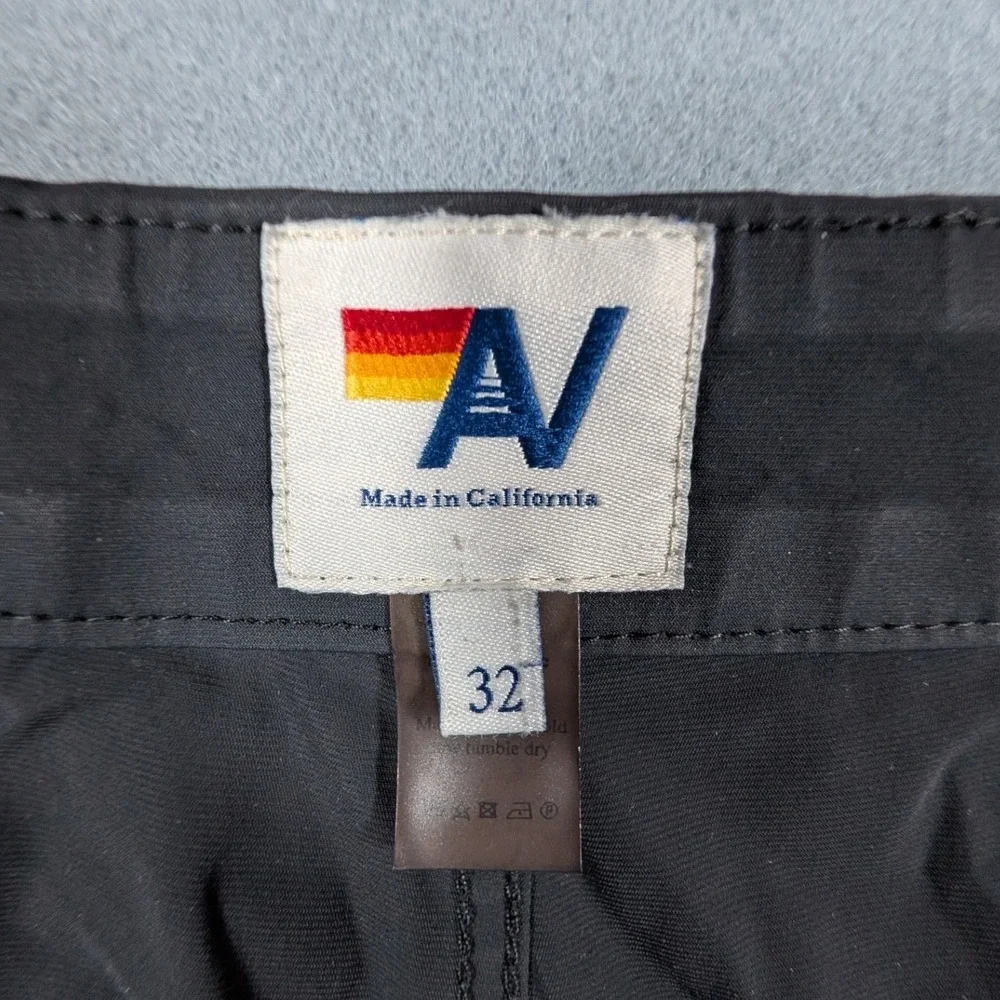 Aviator Nation Horizontal 5 Stripe Flex Shorts Mens 32 Grey Rainbow
